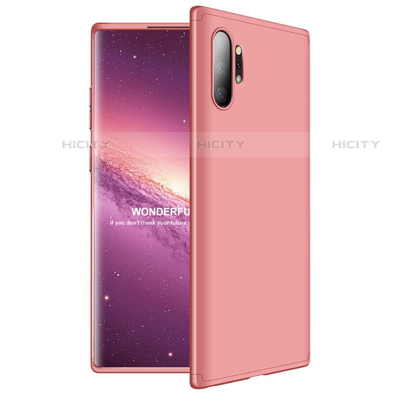 Coque Plastique Mat Protection Integrale 360 Degres Avant et Arriere Etui Housse M01 pour Samsung Galaxy Note 10 Plus Or Rose Plus