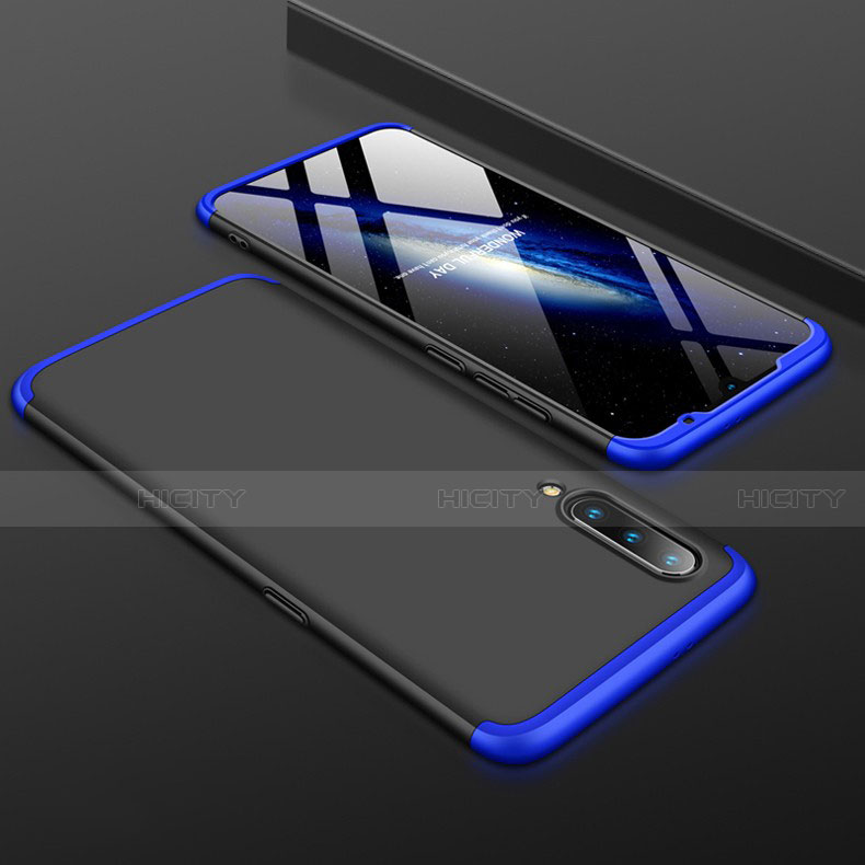 Coque Plastique Mat Protection Integrale 360 Degres Avant et Arriere Etui Housse M01 pour Xiaomi Mi 9 Lite Bleu et Noir Plus