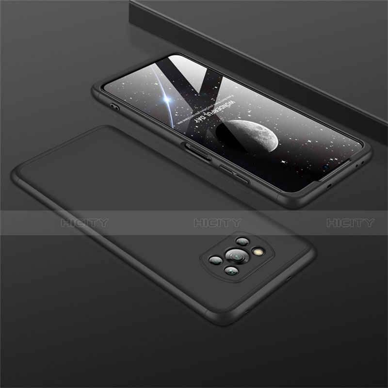 Coque Plastique Mat Protection Integrale 360 Degres Avant et Arriere Etui Housse M01 pour Xiaomi Poco X3 NFC Noir Plus