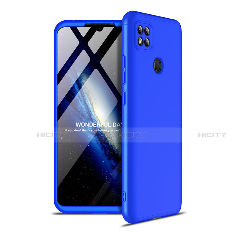 Coque Plastique Mat Protection Integrale 360 Degres Avant et Arriere Etui Housse M01 pour Xiaomi Redmi 9C NFC Bleu Plus