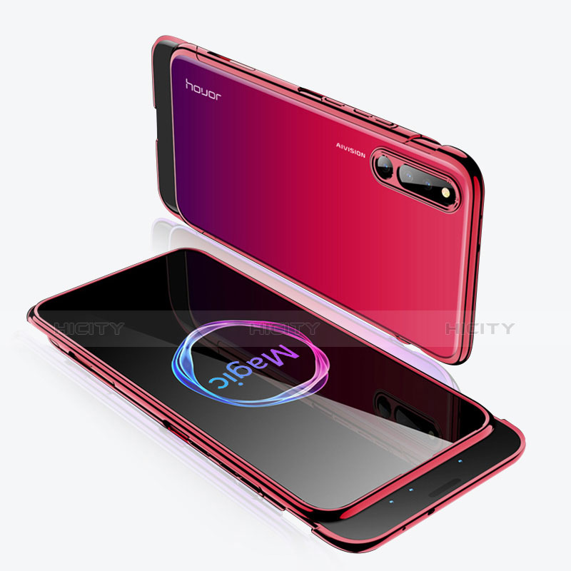 Coque Plastique Mat Protection Integrale 360 Degres Avant et Arriere Etui Housse M02 pour Huawei Honor Magic 2 Rouge Plus