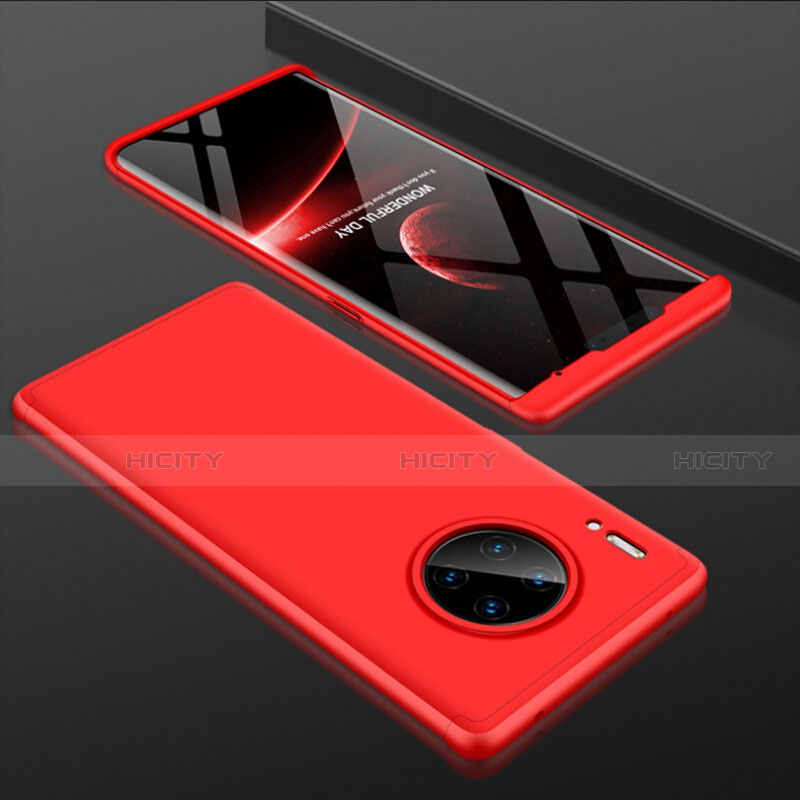 Coque Plastique Mat Protection Integrale 360 Degres Avant et Arriere Etui Housse P01 pour Huawei Mate 30 5G Rouge Plus