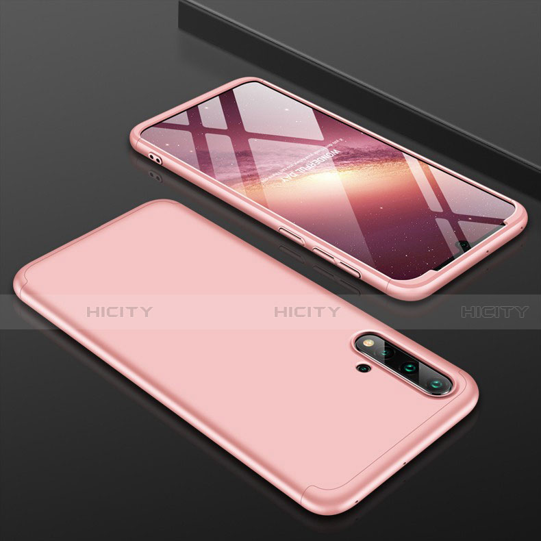 Coque Plastique Mat Protection Integrale 360 Degres Avant et Arriere Etui Housse P01 pour Huawei Nova 5 Or Rose Plus