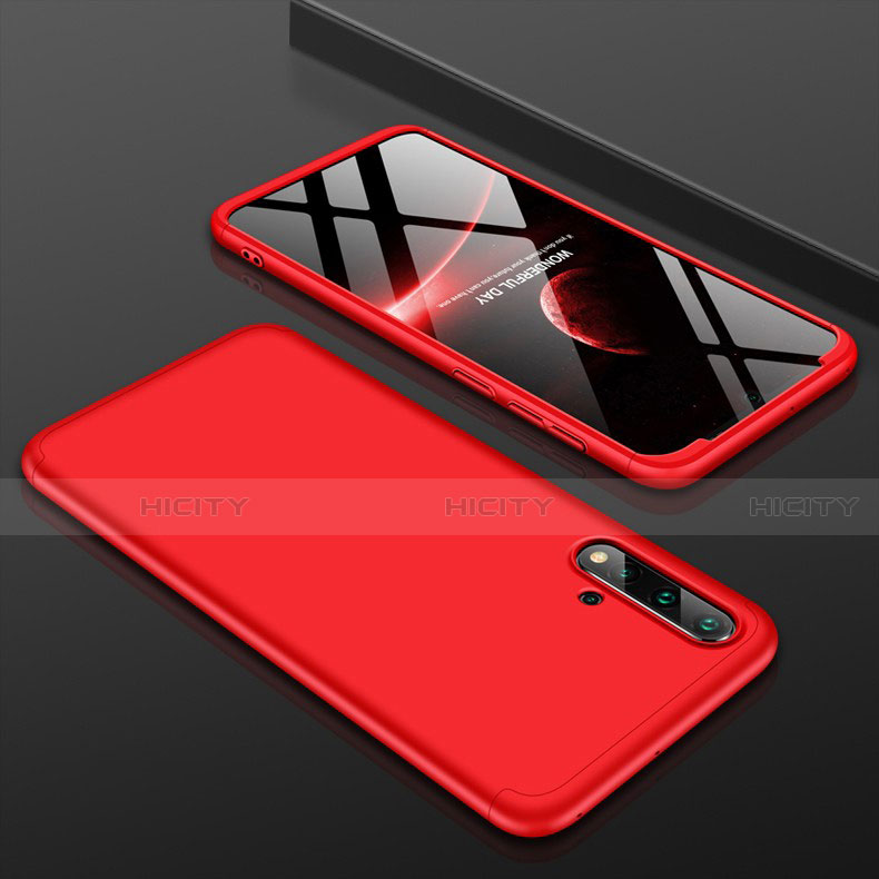 Coque Plastique Mat Protection Integrale 360 Degres Avant et Arriere Etui Housse P01 pour Huawei Nova 5 Pro Rouge Plus