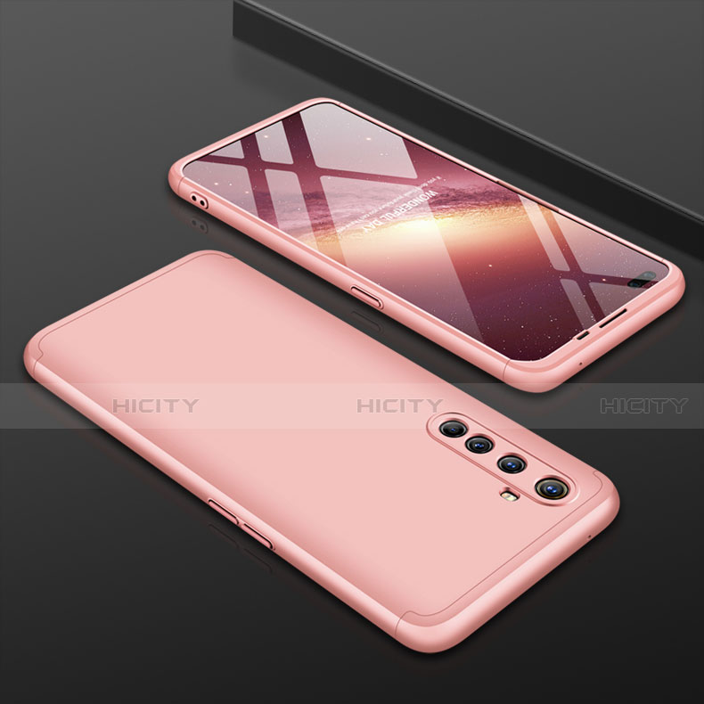 Coque Plastique Mat Protection Integrale 360 Degres Avant et Arriere Etui Housse P01 pour Realme X50 Pro 5G Or Rose Plus