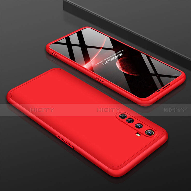 Coque Plastique Mat Protection Integrale 360 Degres Avant et Arriere Etui Housse P01 pour Realme X50 Pro 5G Rouge Plus