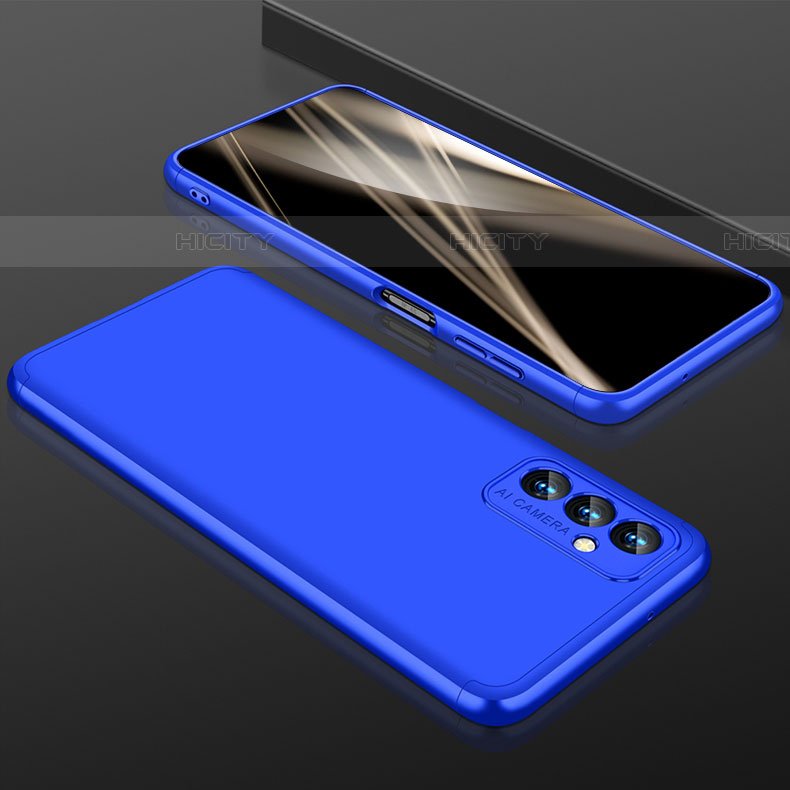 Coque Plastique Mat Protection Integrale 360 Degres Avant et Arriere Etui Housse P01 pour Samsung Galaxy M13 4G Bleu Plus