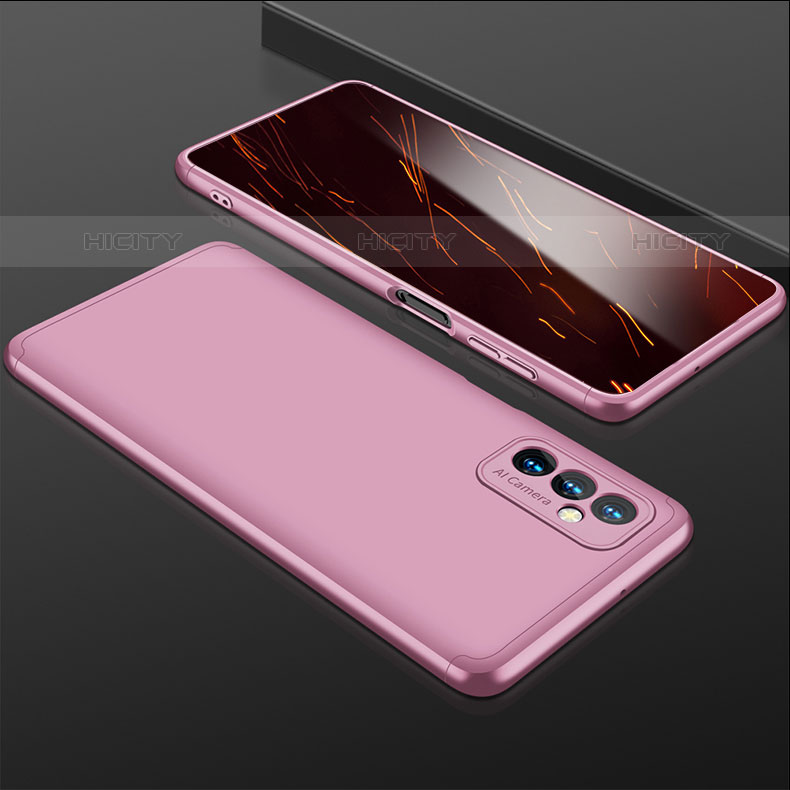 Coque Plastique Mat Protection Integrale 360 Degres Avant et Arriere Etui Housse P01 pour Samsung Galaxy M52 5G Or Rose Plus