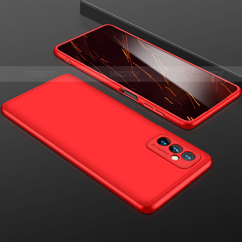 Coque Plastique Mat Protection Integrale 360 Degres Avant et Arriere Etui Housse P01 pour Samsung Galaxy M52 5G Rouge Plus