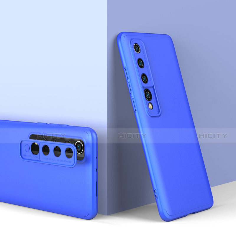 Coque Plastique Mat Protection Integrale 360 Degres Avant et Arriere Etui Housse P01 pour Xiaomi Mi 10 Bleu Plus