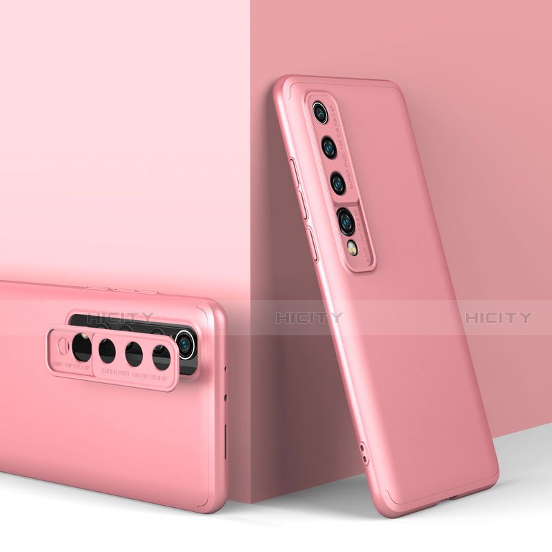 Coque Plastique Mat Protection Integrale 360 Degres Avant et Arriere Etui Housse P01 pour Xiaomi Mi 10 Or Rose Plus