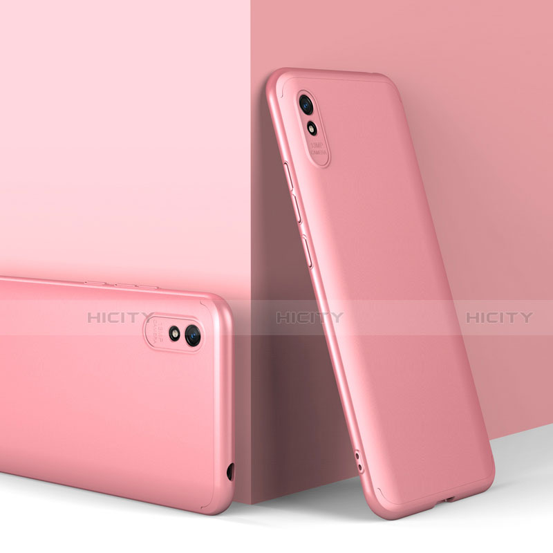 Coque Plastique Mat Protection Integrale 360 Degres Avant et Arriere Etui Housse P01 pour Xiaomi Redmi 9i Or Rose Plus
