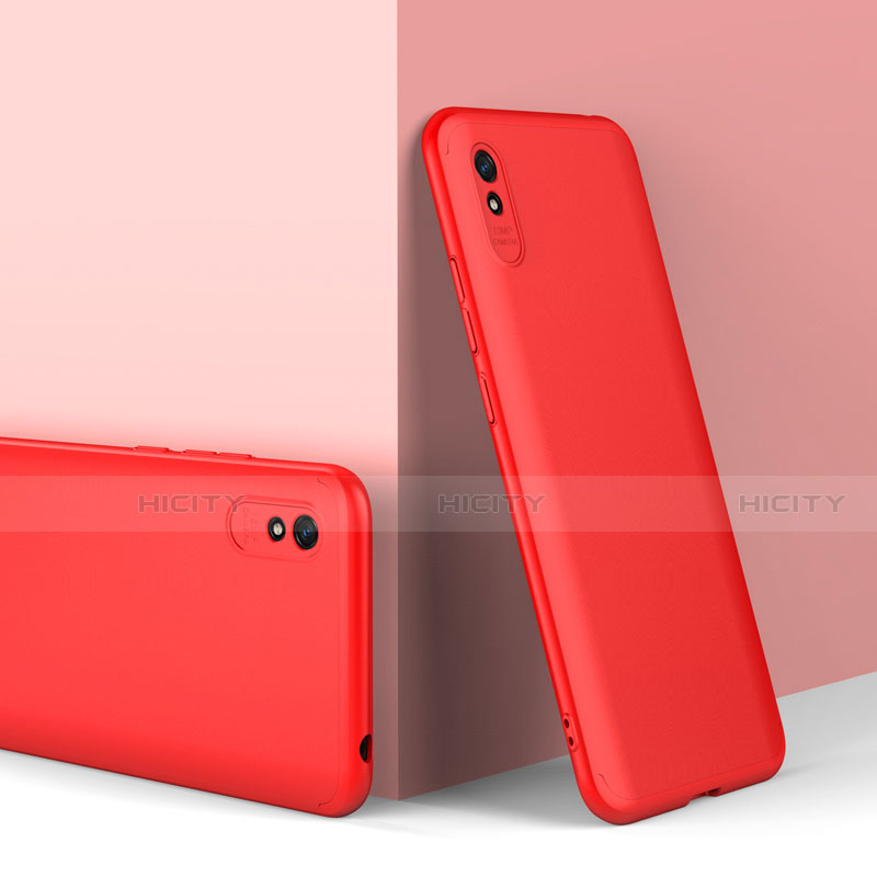 Coque Plastique Mat Protection Integrale 360 Degres Avant et Arriere Etui Housse P01 pour Xiaomi Redmi 9i Rouge Plus