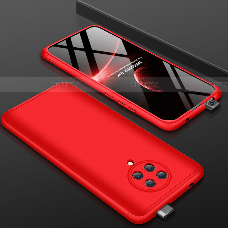 Coque Plastique Mat Protection Integrale 360 Degres Avant et Arriere Etui Housse P01 pour Xiaomi Redmi K30 Pro 5G Rouge Plus