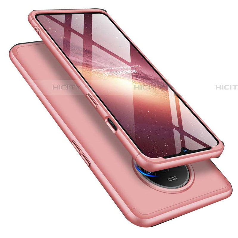 Coque Plastique Mat Protection Integrale 360 Degres Avant et Arriere Etui Housse P02 pour OnePlus 7T Or Rose Plus