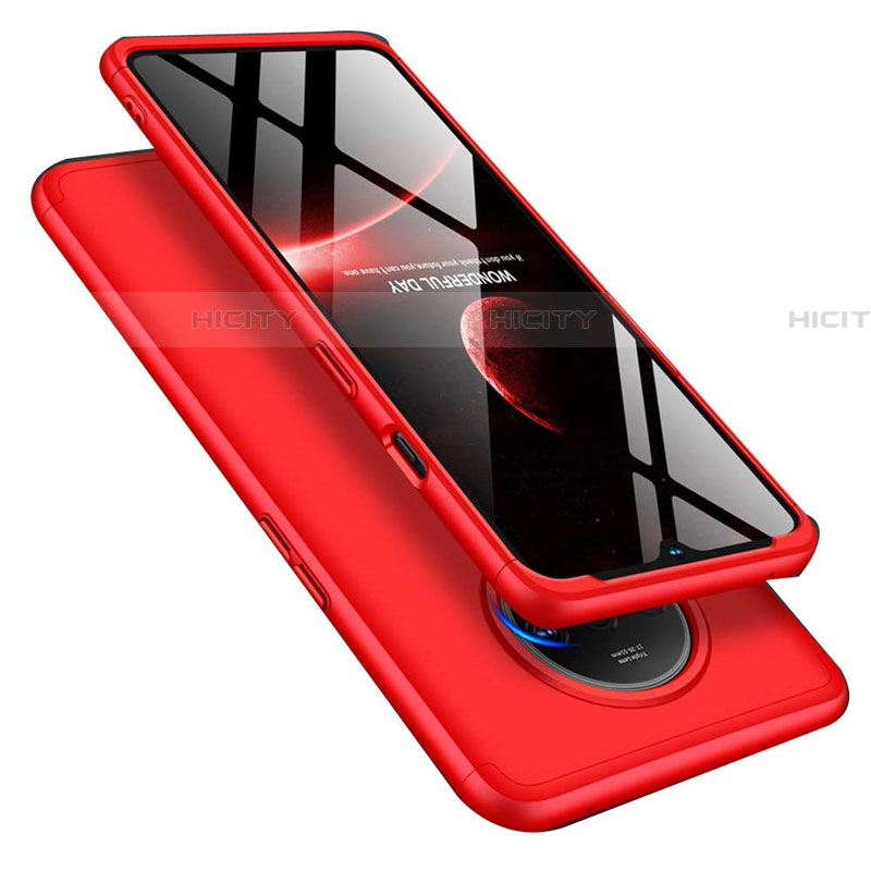 Coque Plastique Mat Protection Integrale 360 Degres Avant et Arriere Etui Housse P02 pour OnePlus 7T Rouge Plus