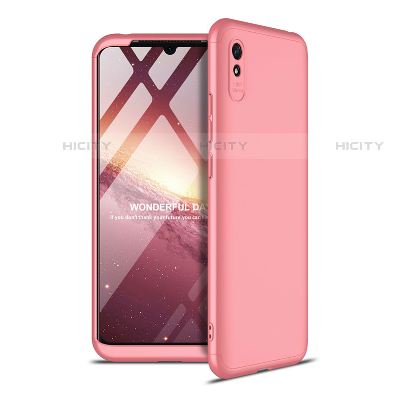 Coque Plastique Mat Protection Integrale 360 Degres Avant et Arriere Etui Housse P02 pour Xiaomi Redmi 9i Or Rose Plus