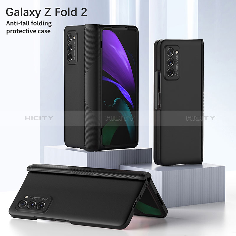 Coque Plastique Mat Protection Integrale 360 Degres Avant et Arriere Etui Housse P05 pour Samsung Galaxy Z Fold2 5G Plus