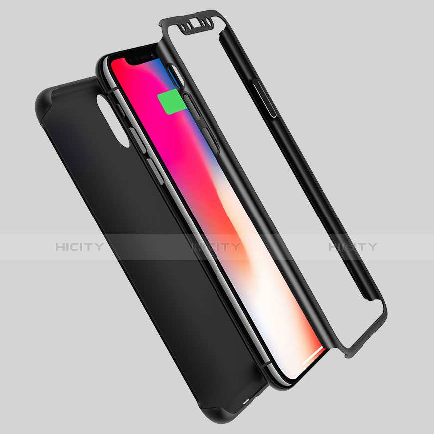 Coque Plastique Mat Protection Integrale 360 Degres Avant et Arriere Etui Housse pour Apple iPhone X Plus