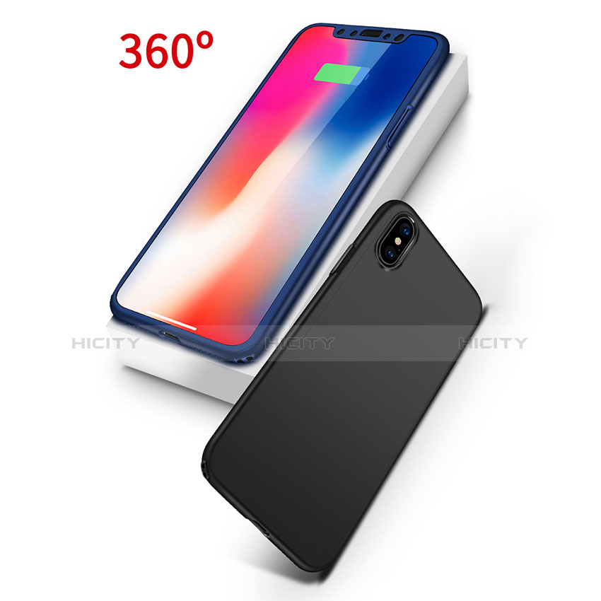 Coque Plastique Mat Protection Integrale 360 Degres Avant et Arriere Etui Housse pour Apple iPhone Xs Max Plus