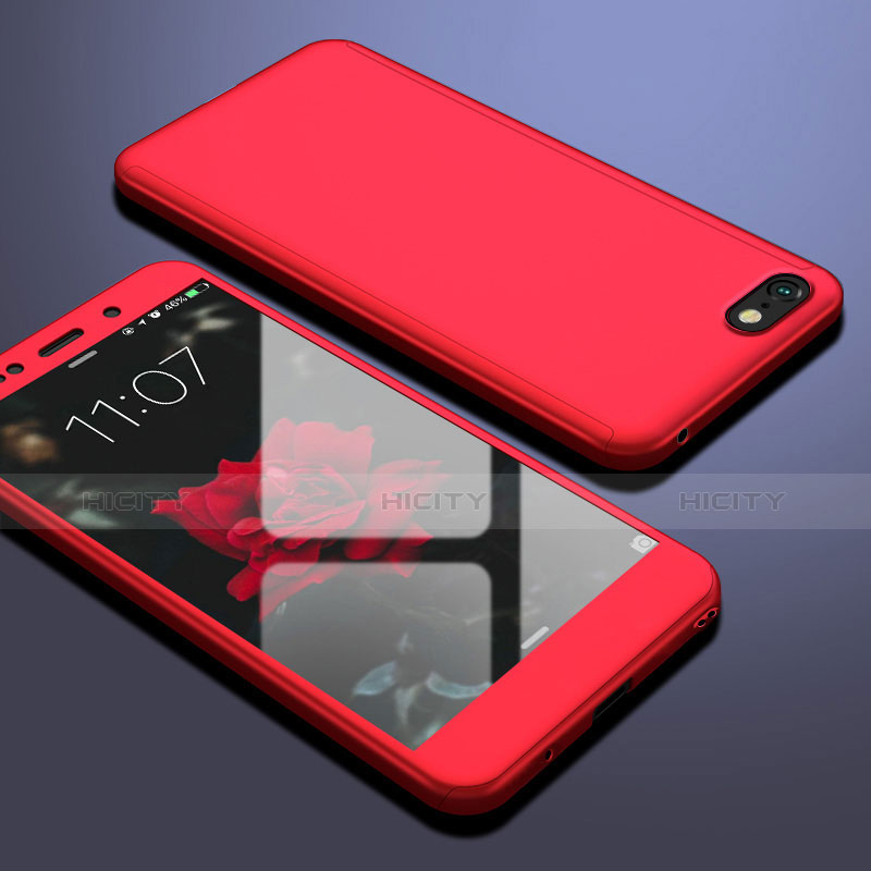 Coque Plastique Mat Protection Integrale 360 Degres Avant et Arriere Etui Housse pour Huawei Enjoy 8e Lite Rouge Plus