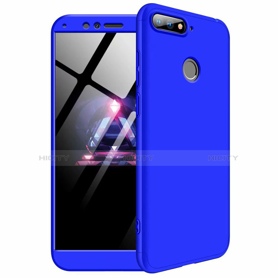 Coque Plastique Mat Protection Integrale 360 Degres Avant et Arriere Etui Housse pour Huawei Honor 7A Bleu Plus