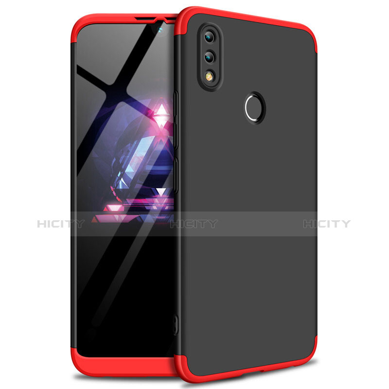 Coque Plastique Mat Protection Integrale 360 Degres Avant et Arriere Etui Housse pour Huawei Honor 8X Max Rouge et Noir Plus