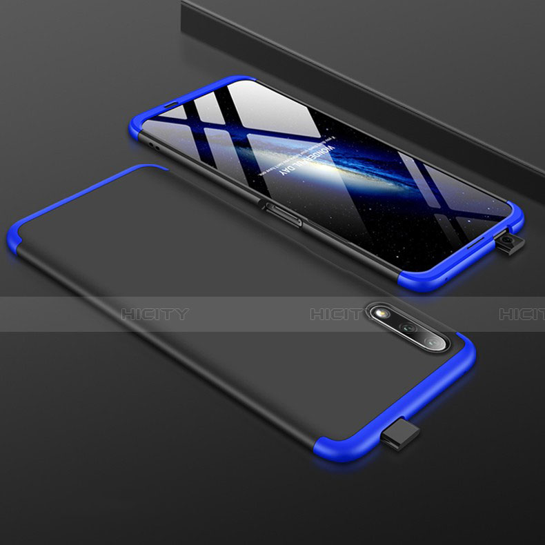 Coque Plastique Mat Protection Integrale 360 Degres Avant et Arriere Etui Housse pour Huawei Honor 9X Bleu et Noir Plus