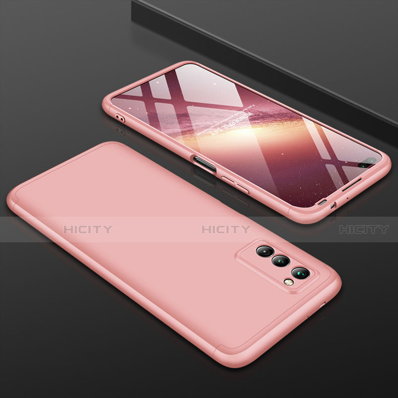 Coque Plastique Mat Protection Integrale 360 Degres Avant et Arriere Etui Housse pour Huawei Honor V30 5G Or Rose Plus