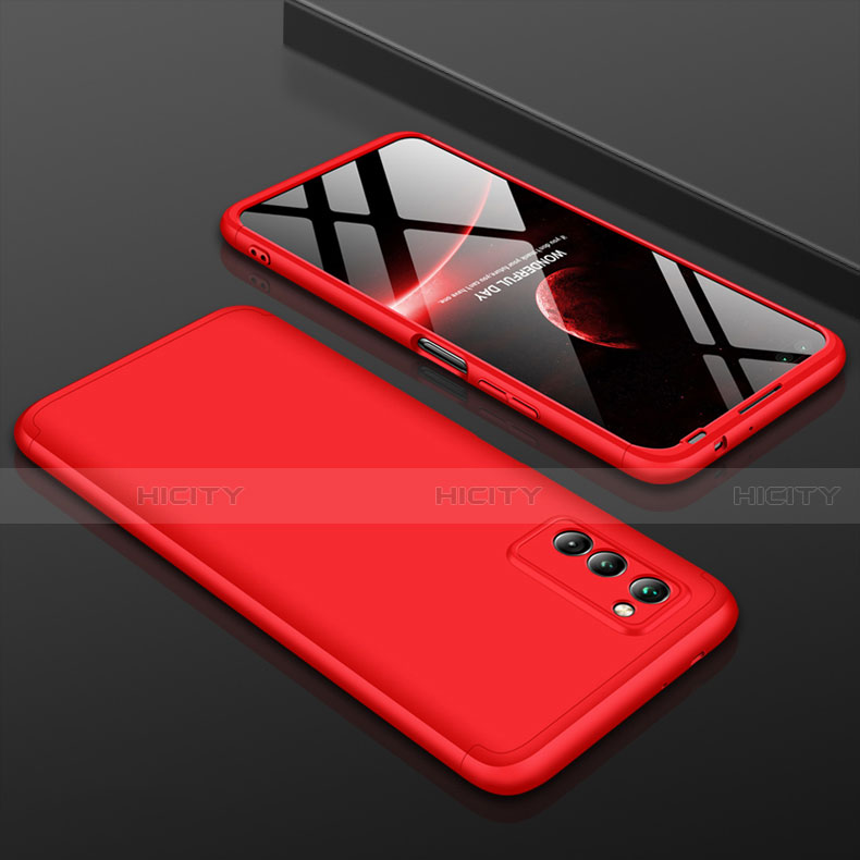 Coque Plastique Mat Protection Integrale 360 Degres Avant et Arriere Etui Housse pour Huawei Honor V30 5G Rouge Plus