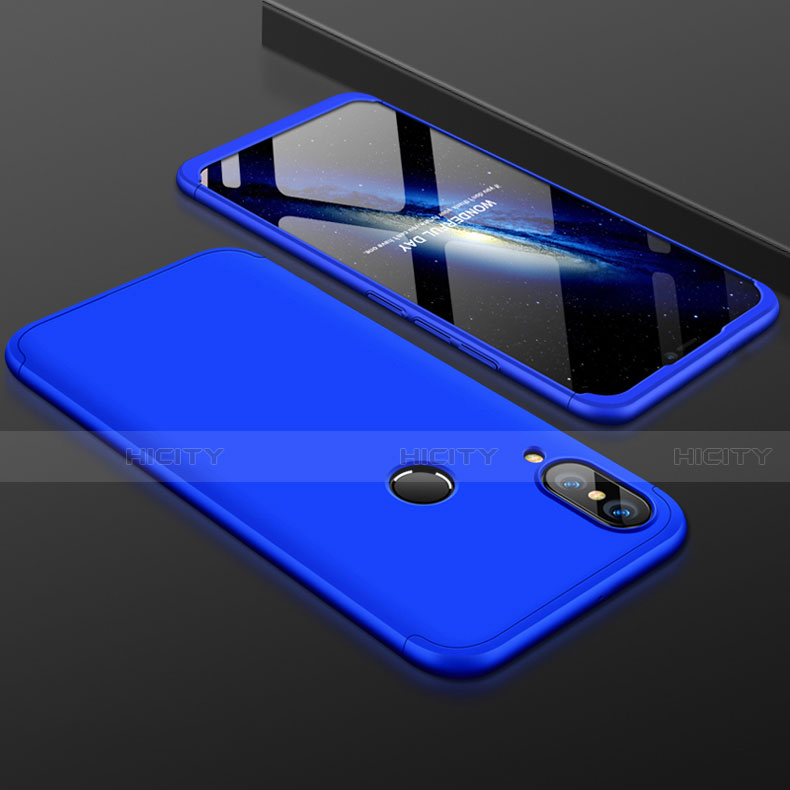 Coque Plastique Mat Protection Integrale 360 Degres Avant et Arriere Etui Housse pour Huawei Nova 3e Bleu Plus