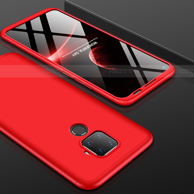 Coque Plastique Mat Protection Integrale 360 Degres Avant et Arriere Etui Housse pour Huawei Nova 5i Pro Rouge Plus