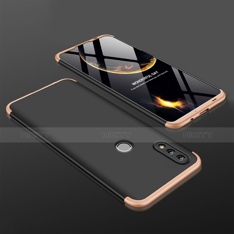 Coque Plastique Mat Protection Integrale 360 Degres Avant et Arriere Etui Housse pour Huawei Nova Lite 3 Or et Noir Plus