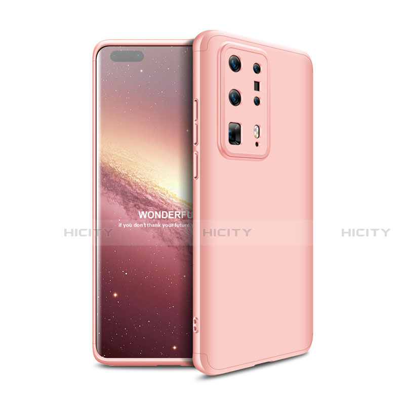 Coque Plastique Mat Protection Integrale 360 Degres Avant et Arriere Etui Housse pour Huawei P40 Pro+ Plus Or Rose Plus