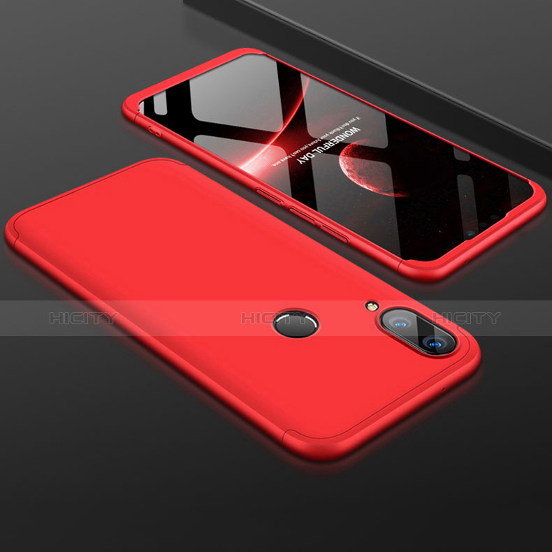 Coque Plastique Mat Protection Integrale 360 Degres Avant et Arriere Etui Housse pour Huawei Y9 (2019) Rouge Plus