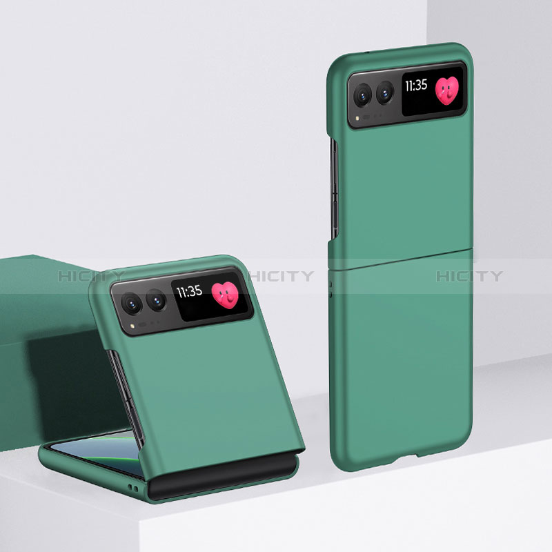 Coque Plastique Mat Protection Integrale 360 Degres Avant et Arriere Etui Housse pour Motorola Moto Razr 40 5G Vert Plus