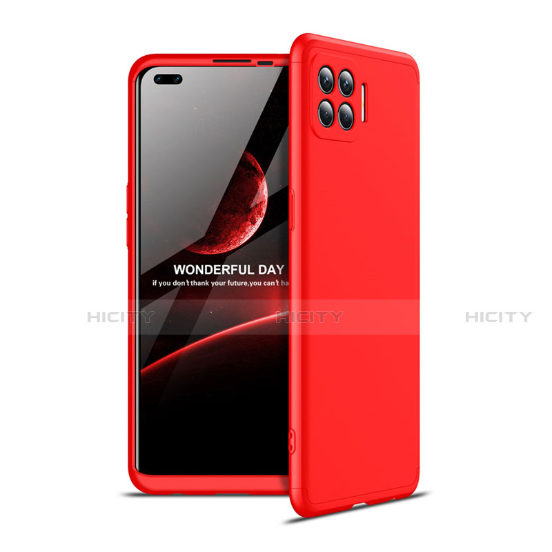 Coque Plastique Mat Protection Integrale 360 Degres Avant et Arriere Etui Housse pour Oppo A93 Rouge Plus