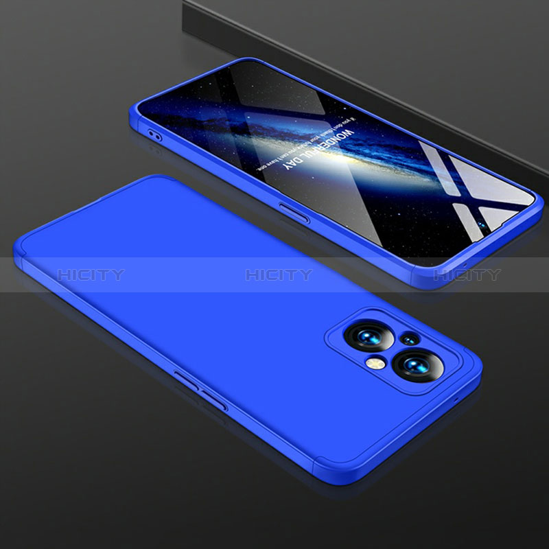 Coque Plastique Mat Protection Integrale 360 Degres Avant et Arriere Etui Housse pour Oppo A96 5G Bleu Plus