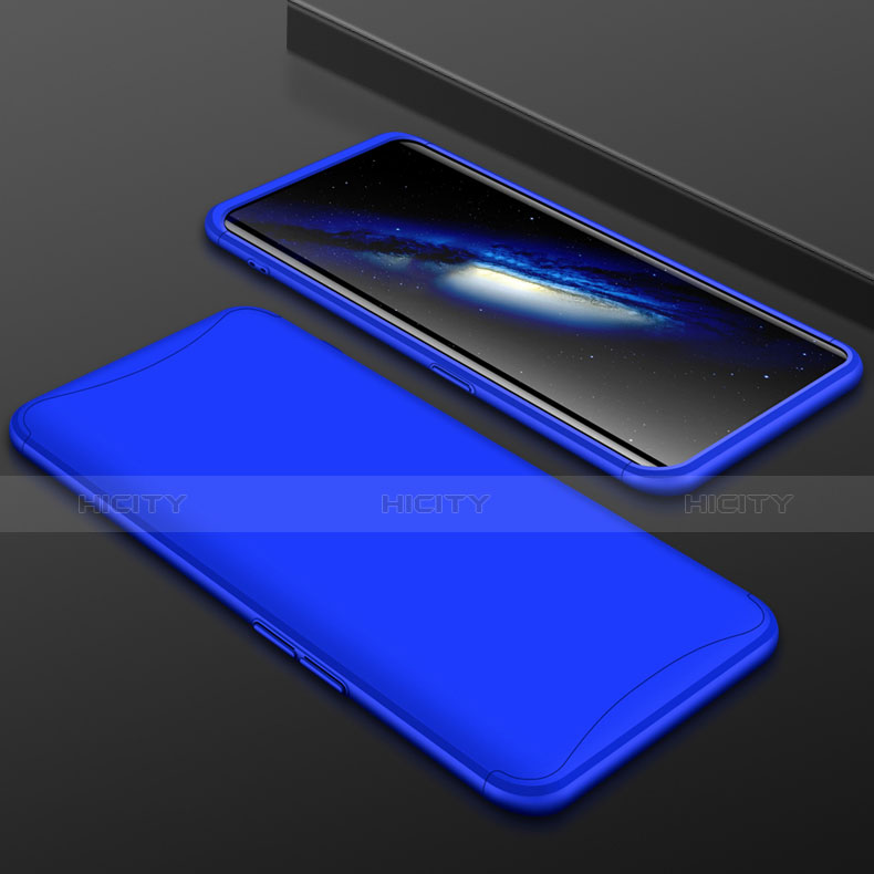 Coque Plastique Mat Protection Integrale 360 Degres Avant et Arriere Etui Housse pour Oppo Find X Bleu Plus