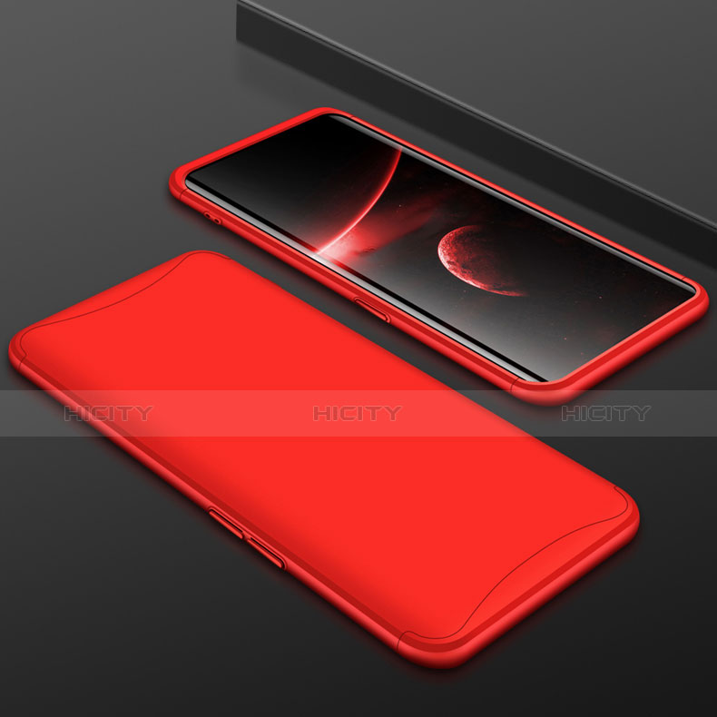 Coque Plastique Mat Protection Integrale 360 Degres Avant et Arriere Etui Housse pour Oppo Find X Rouge Plus