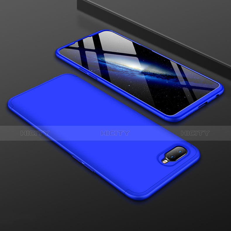 Coque Plastique Mat Protection Integrale 360 Degres Avant et Arriere Etui Housse pour Oppo K1 Bleu Plus