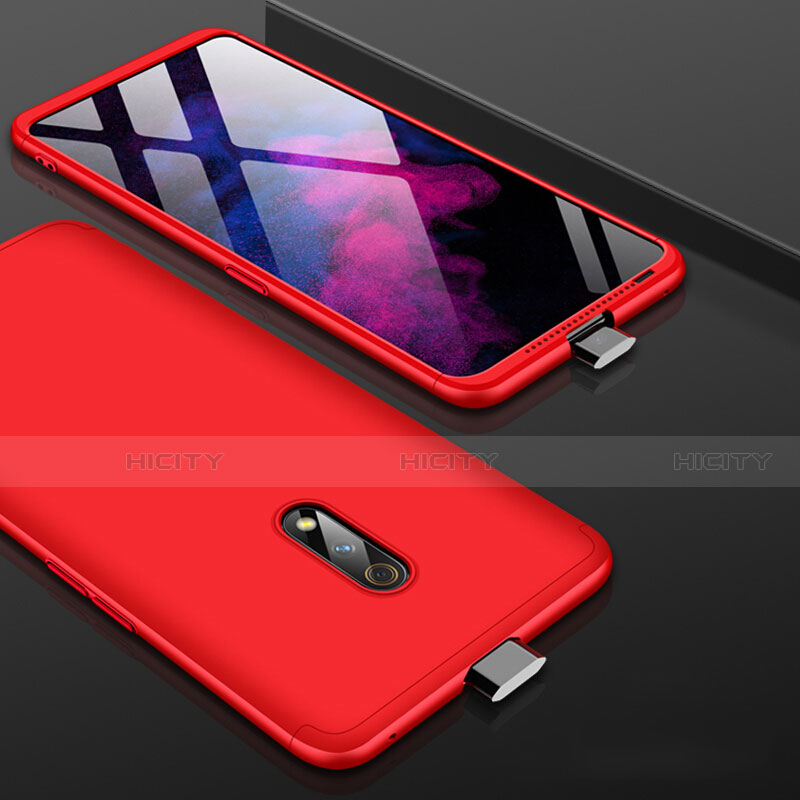 Coque Plastique Mat Protection Integrale 360 Degres Avant et Arriere Etui Housse pour Oppo K3 Rouge Plus