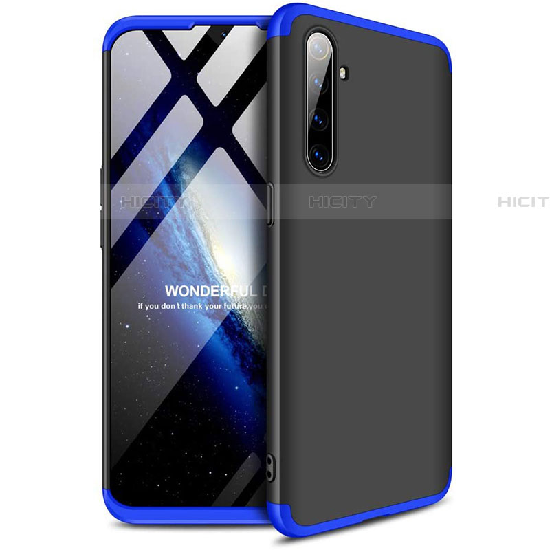 Coque Plastique Mat Protection Integrale 360 Degres Avant et Arriere Etui Housse pour Oppo K5 Bleu et Noir Plus