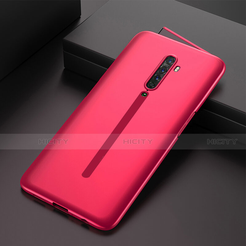 Coque Plastique Mat Protection Integrale 360 Degres Avant et Arriere Etui Housse pour Oppo Reno2 Rouge Plus