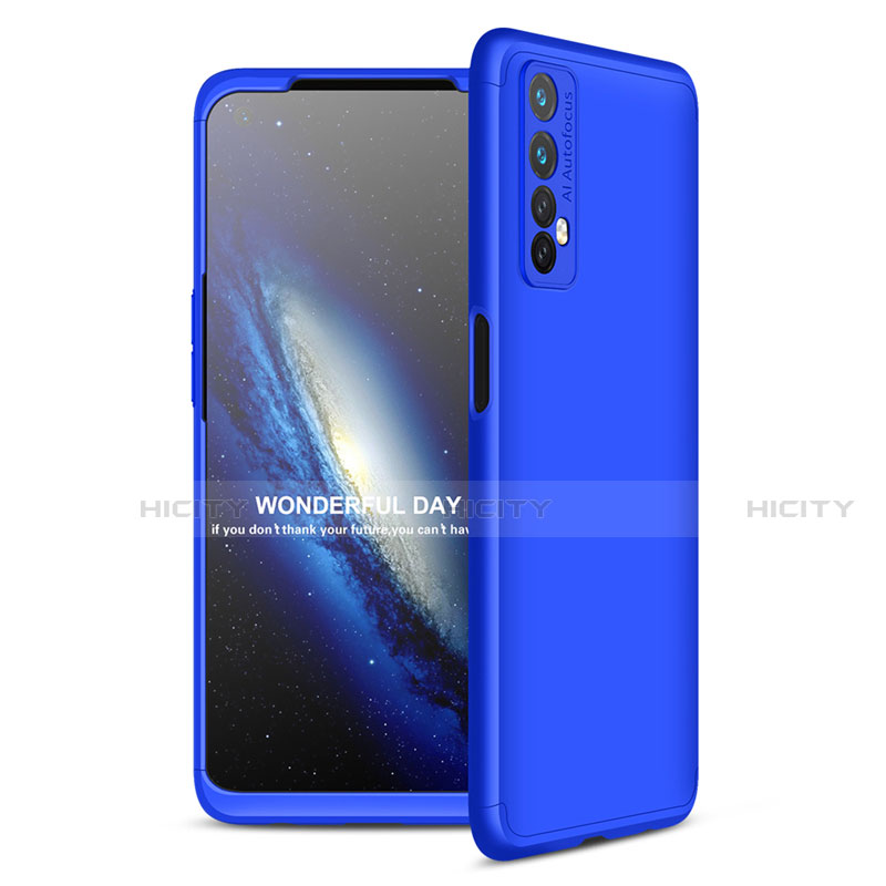 Coque Plastique Mat Protection Integrale 360 Degres Avant et Arriere Etui Housse pour Realme 7 Bleu Plus