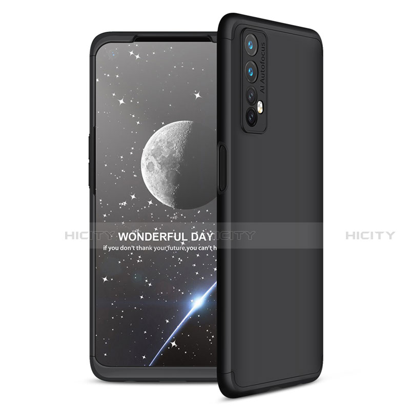 Coque Plastique Mat Protection Integrale 360 Degres Avant et Arriere Etui Housse pour Realme 7 Noir Plus