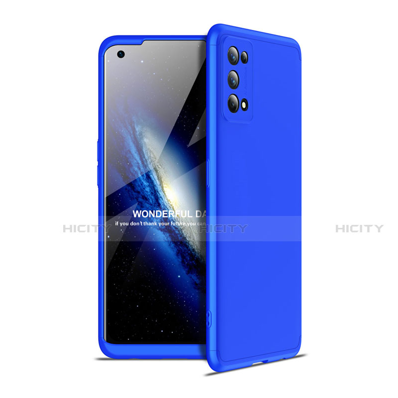 Coque Plastique Mat Protection Integrale 360 Degres Avant et Arriere Etui Housse pour Realme 7 Pro Bleu Plus