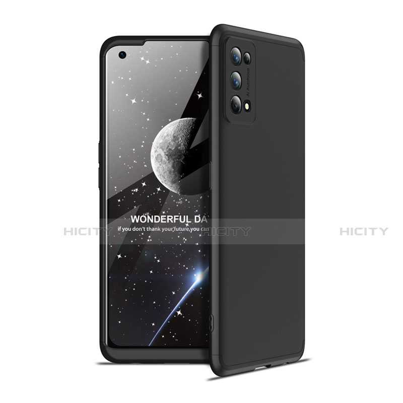 Coque Plastique Mat Protection Integrale 360 Degres Avant et Arriere Etui Housse pour Realme 7 Pro Noir Plus