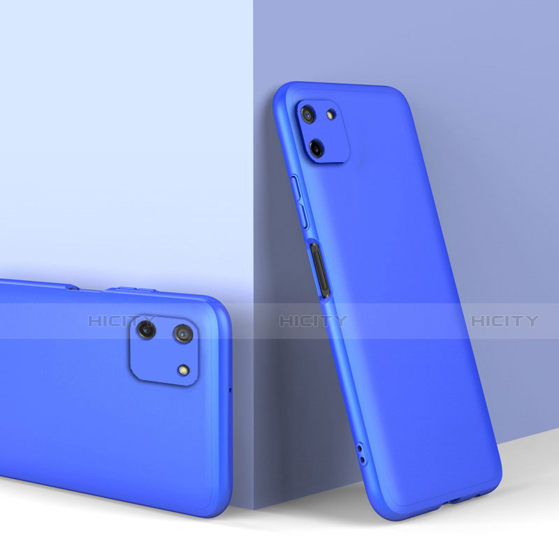 Coque Plastique Mat Protection Integrale 360 Degres Avant et Arriere Etui Housse pour Realme C11 Bleu Plus