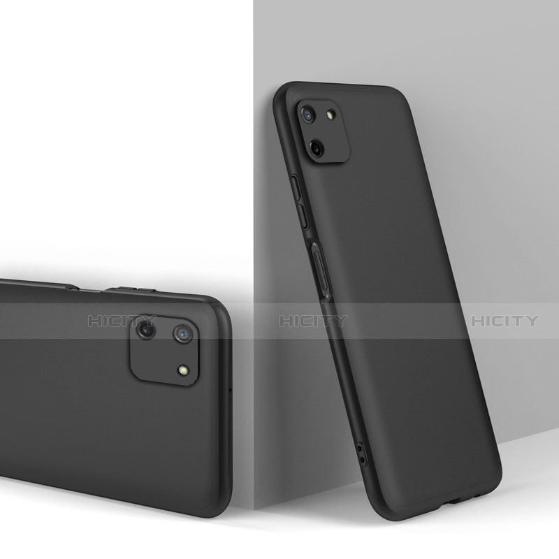 Coque Plastique Mat Protection Integrale 360 Degres Avant et Arriere Etui Housse pour Realme C11 Noir Plus